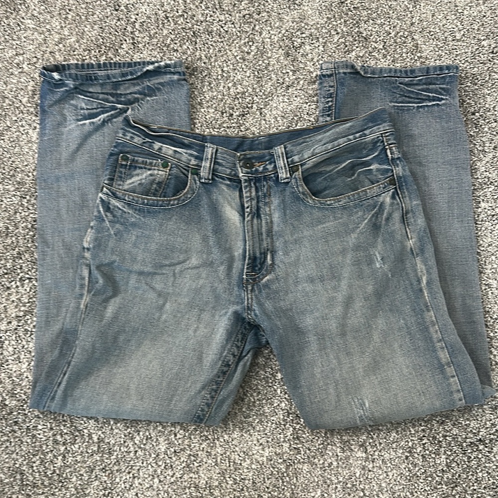 Men's Blue Jeans Flypaper Bootcut 32x30 - Picture 5 of 6